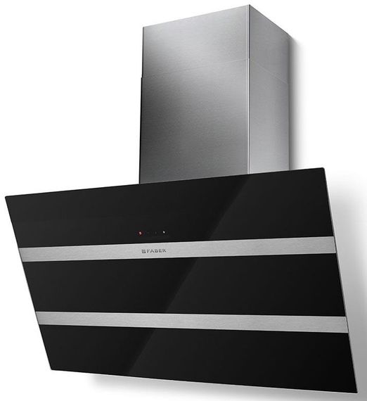 Витяжка Faber  похила, 80см, 1219м3г, Steelmax Ev8 Led Bk A80, чорний+нерж (330.0538.526)