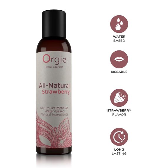 Лубрикант для орального сексу Orgie All-Natural Strawberry, 150 мл | Зображення 1