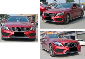 Передняя решетка GT 2018-2024, с камерой для Mercedes C-сlass W205