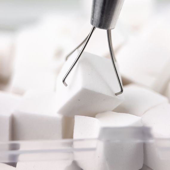 Скретч-ручка для маникюра с набором губок 100шт (для омбре, градиента) в боксе | Зображення 2