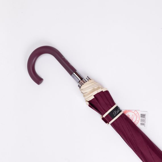 Класична парасолька-тростина з чохлом напівавтомат з поліестеру міцна надійна 12 спиць діаметр 120 см Червоний HP-23-16R | Зображення 2