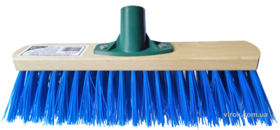 Щітка вулична промислова VIROK : 500 х 75 мм Синя (універсальна різьба+ребра жостк) термопластик VR-12V065