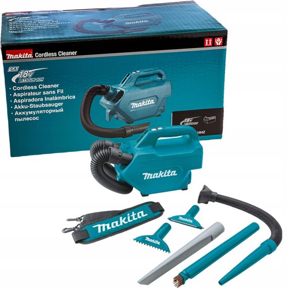 Пилосос акумуляторний для транспортних засобів Makita DCL184Z (54 мбар, 1.4 м3/хв, LXT, без акумуляторів та зарядного пристрою) | Зображення 6