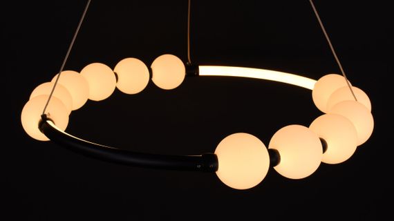 Люстра світлодіодна підвісна LED світильник для квартири на стелю лед 27725 Чорний 25-140х62х62 см. | Зображення 6