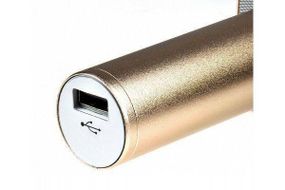 Портативний бездротовий мікрофон караоке Q7 без чохла золотий