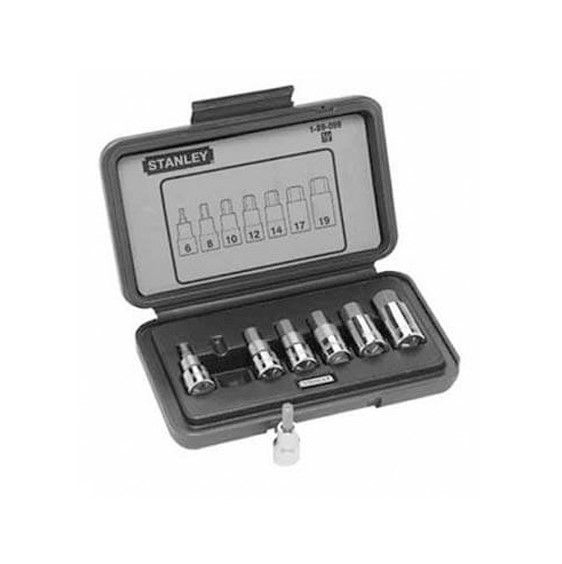 Набір головок торцевих 1/2" Stanley 7 предметів із шестигранними бітами (1-89-099)