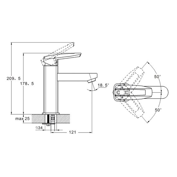 Змішувач для раковини WEZER NOF1 | Зображення 1