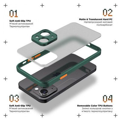 Чехол для мобильного телефона Armorstandart Frosted Matte OPPO A78 4G Dark Green (ARM72407) | Зображення 7