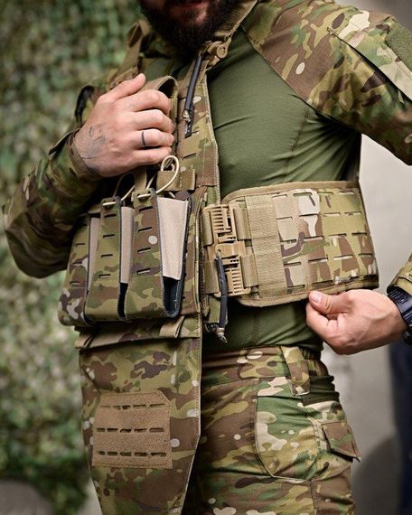 Плитоноска 4 быстрых сброса с напашником мультикам frezzi РП7349 | Зображення 5