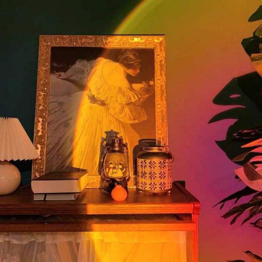 Лампа Атмосферна Проекційний Світильник ЗАМОВЛЕННЯ Atmosphere Sunset Lamp ефект веселки, Лампа ефект сонця | Зображення 7