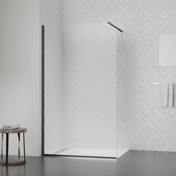 Душова перегородка Qtap Walk-In Standard BLM201.C8 100х200 см, скло Clear 8 мм, покриття CalcLess | Зображення 5