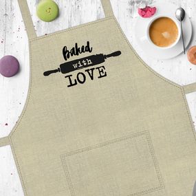 Фартук с надписью Baked with love (Пеку с любовью) (FRT_19N015)