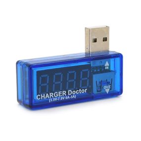 USB тестер Charger Doctor напряжения (3-7.5V) и тока (0-2.5A) Blue, загнутый