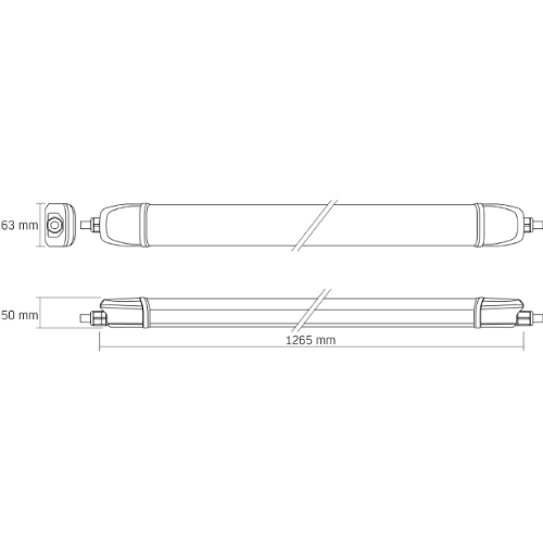 LED Світильник лінійний 40W 1,2м 5000К 220V IP65 магістральний VL-BNWL04-40125 Videx | Зображення 2