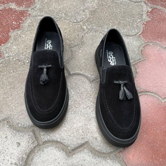 Замшеві лофери чорні 40 розмір | Зображення 8