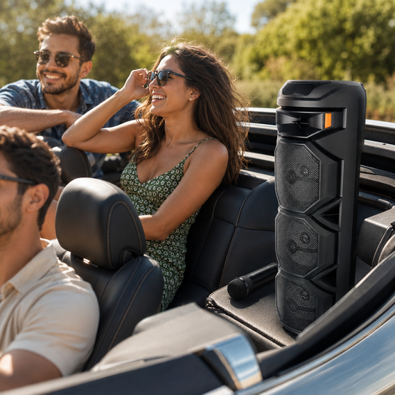 Колонка ZQS8301 Bluetooth 8дюймов / Колонка з бездротовим мікрофоном / Акустична система + пульт ДК | Зображення 2