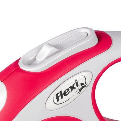 Рулетка Flexi New Comfort для собак, стрічка, розмір XS, 3 м (червона) | Зображення 2