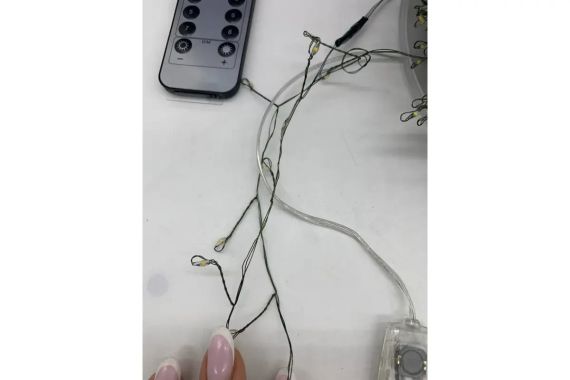 Гирлянда Роса на катушке фейерверк - мишура от USB, 20м, 600LED + пульт теплый | Зображення 3