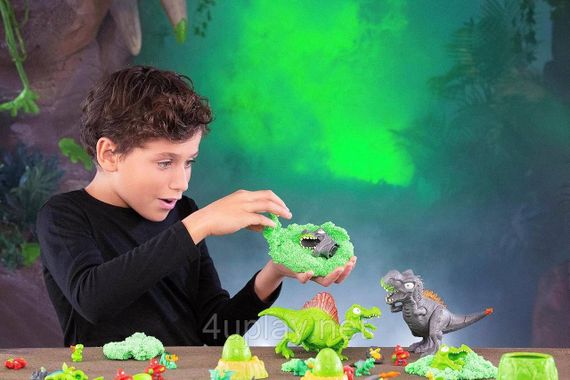 Іграшка Zuru Smashers MEGA Jurassic Light Up Dino Мега Яйце-сюрприз Ті-Рекс (сірий) світло, звук, 25 сюрпризів | Зображення 8