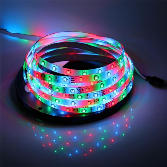 Світлодіодна RGB-стрічка 5 м 2835 RGB з контролером і блоком живлення | Зображення 1