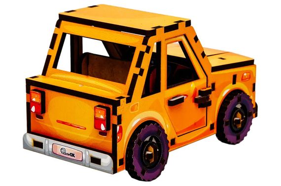 Конструктор дерев'яний Puz-00958 "Turbo Car" в кульку PuzzleOK | Зображення 4