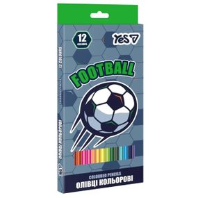 Набір кольорових олівців YES Football 290786 12 кольорів