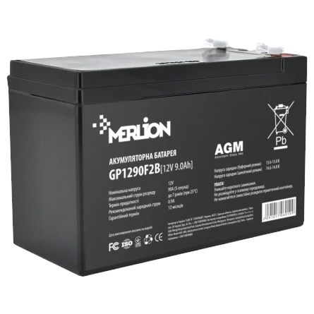 MERLION AGM GP1290F2B 12В 9А•г Акумуляторна батарея
