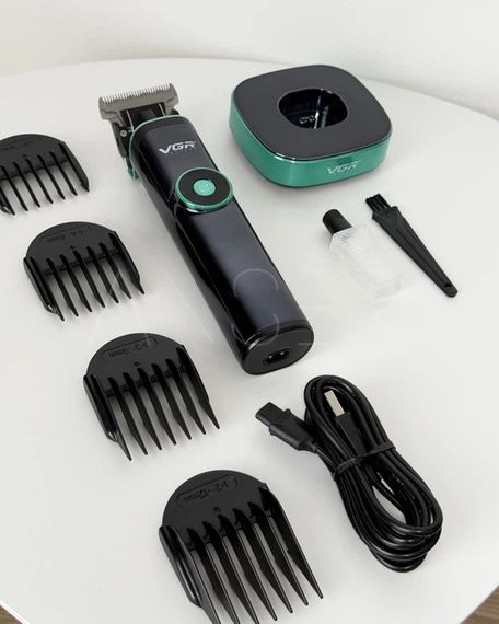 Набір для стрижки VGR 4 в 1 V-634 GREEN, 4 насадки, LED Display (47862- V-634_706) | Зображення 6
