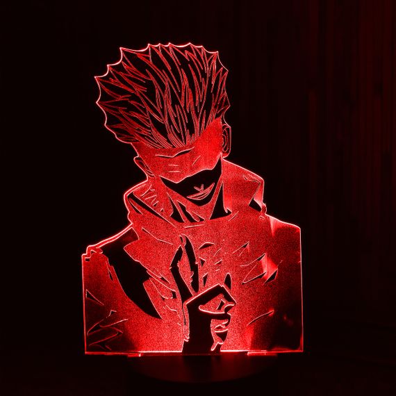 Акриловий світильник-нічник Сатору Годзьо (Satoru Gojo) червоний tty-n000594