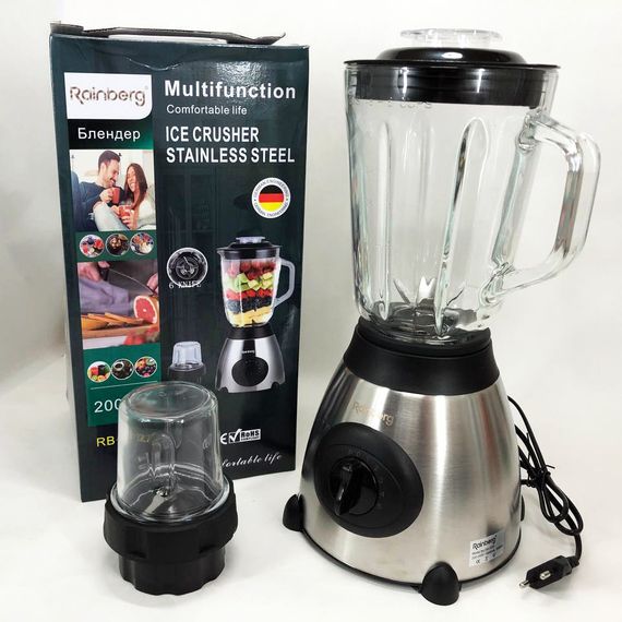 Блендер Rainberg RB-2223 2000 Вт кофемолка, измельчитель для коктейлей и смузи, блендер TS-612 для кухни | Зображення 2