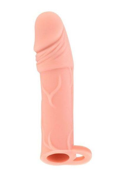 Насадка на член Real Body — Real Extender HUGY з відкритою головкою та кільцем для мошонки sexstyle | Зображення 1