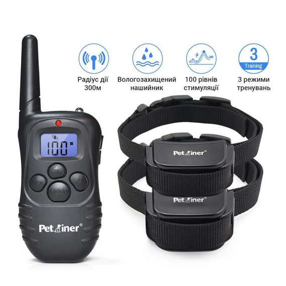 Электронный ошейник для дрессировки собак Petrainer PET998DR, с 2-мя ошейниками, перезаряжаемый | Зображення 4