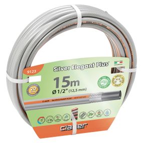 Шланг садовий для поливу Claber Silver Green Plus 9123 (15 м, 1/2", 5 шарів)