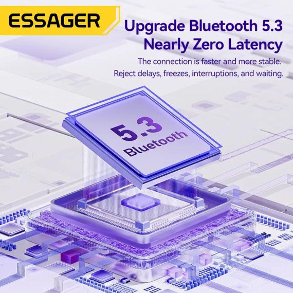 Беспроводные наушники ESSAGER (color box) Shining TWS Bluetooth elphones White | Зображення 3