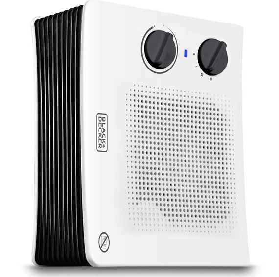 Тепловентилятор BLACK+DECKER 2,0 кВт, площа обігріва 20 кв.м., підлоговий, білий (BXSH2001E)