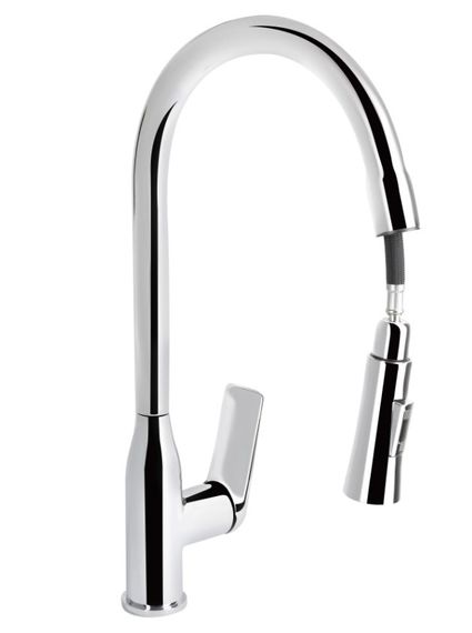 Змішувач для кухні Qtap Vlasta New з висувним виливом QTVLA344CRM45646 | Зображення 4