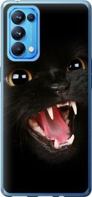 Чехол на Oppo Reno5 Pro Чёрная кошка "932u-2239-17620"