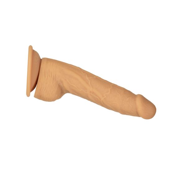 Фалоімітатор ADDICTION Dual Density Silicone Dildo Caramel 8″, присоска, діаметр 4,3 см, віброкуля | Зображення 2