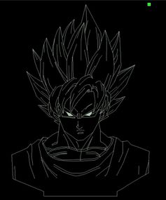 Акриловий світильник-нічник Сон Ґоку білий tty-n000447