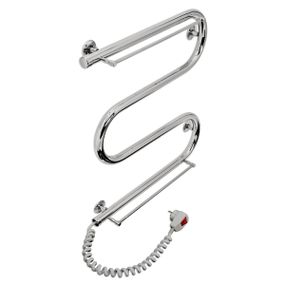 Электрическая полотенцесушилка Laris Змеевик 25 РС3 500 х 500 с 2-мя полками Е (подкл. слева)