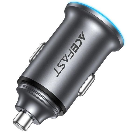 АЗУ Acefast B15 PD20W+QC3.0 total 65W (1USB-A/1C) Gray | Зображення 3