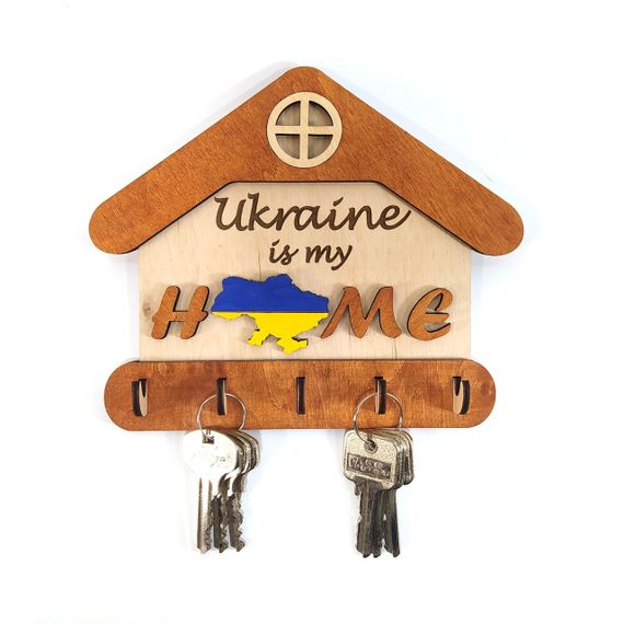 Ключниця Ukrain is my HOME 20х16,5 см Майстерня містера Томаса Фанера 4 мм | Зображення 6