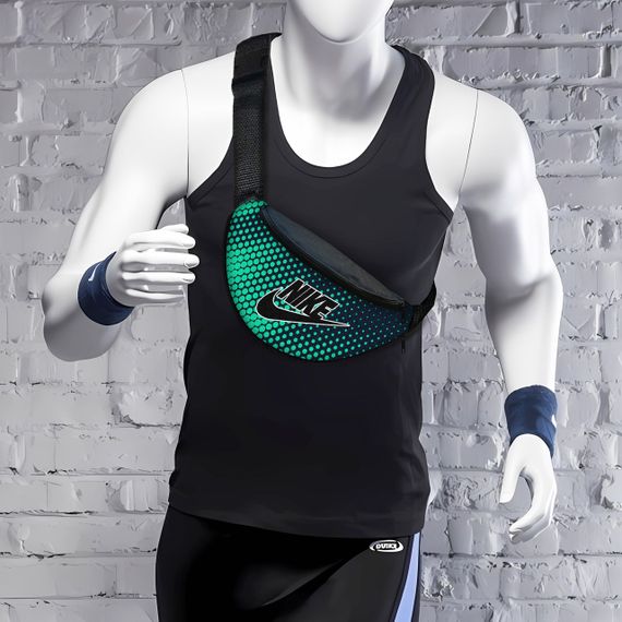 Сумка-бананка Nike чоловіча/жіноча спортивна 32×16 см з розширювачем поясна сумка або сумка через плече (3734)