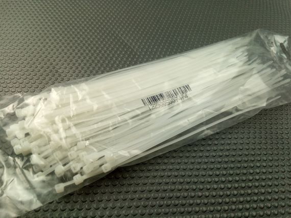 Хомут пластиковий APRO 200х3 (100 шт. у уп.) білий, 1 ПАКОВКА (CT-W3200) | Зображення 1