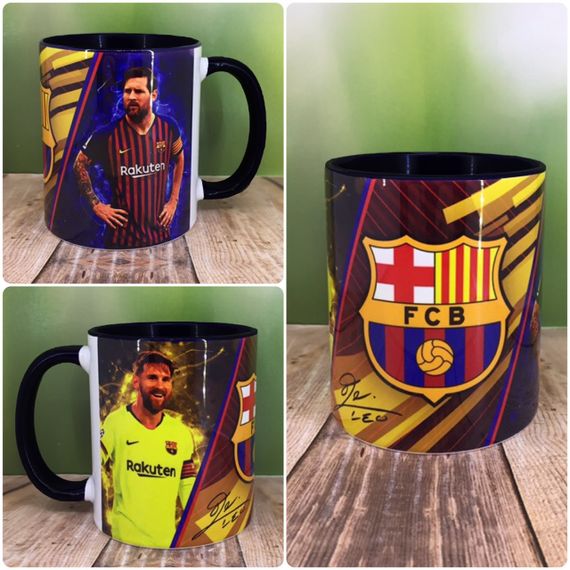 Подарочный набор :Сумка-бананка+ Кружка Лионель Месси,Барселона футбол (00263) | Зображення 2