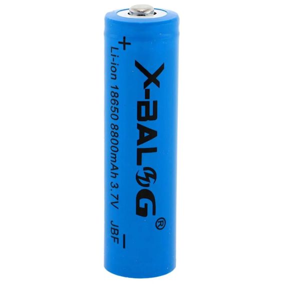 Акумулятор літій-іонний 18650 (1шт) на 8800mAh (3,7V), X-BALOG / Багаторазова акумуляторна батарейка
