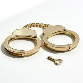 Наручники металеві DS Fetish, золоті Sex Aura