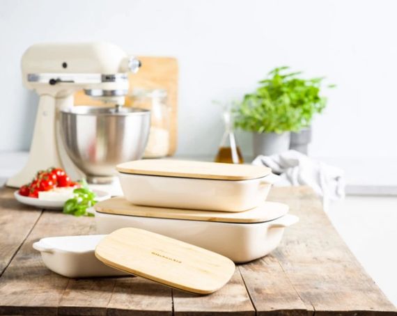 Форма для запікання з кришкою KitchenAid СС006107-001 7,5 х19, 5х32, 8 см 1.9 л кремова | Зображення 6