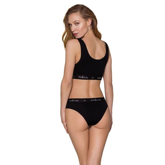 Спортивний топ з широкою гумкою Passion PS004 TOP M, black | Зображення 3