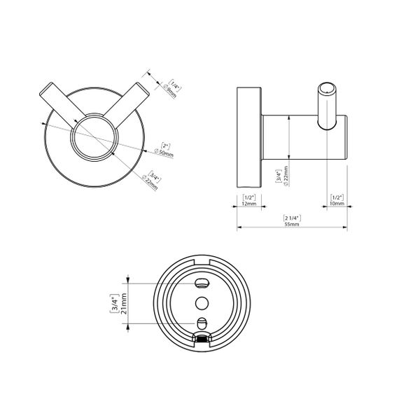 Гачок подвійний Sonia ASTRAL BLACK 194087 (000026868) | Зображення 1
